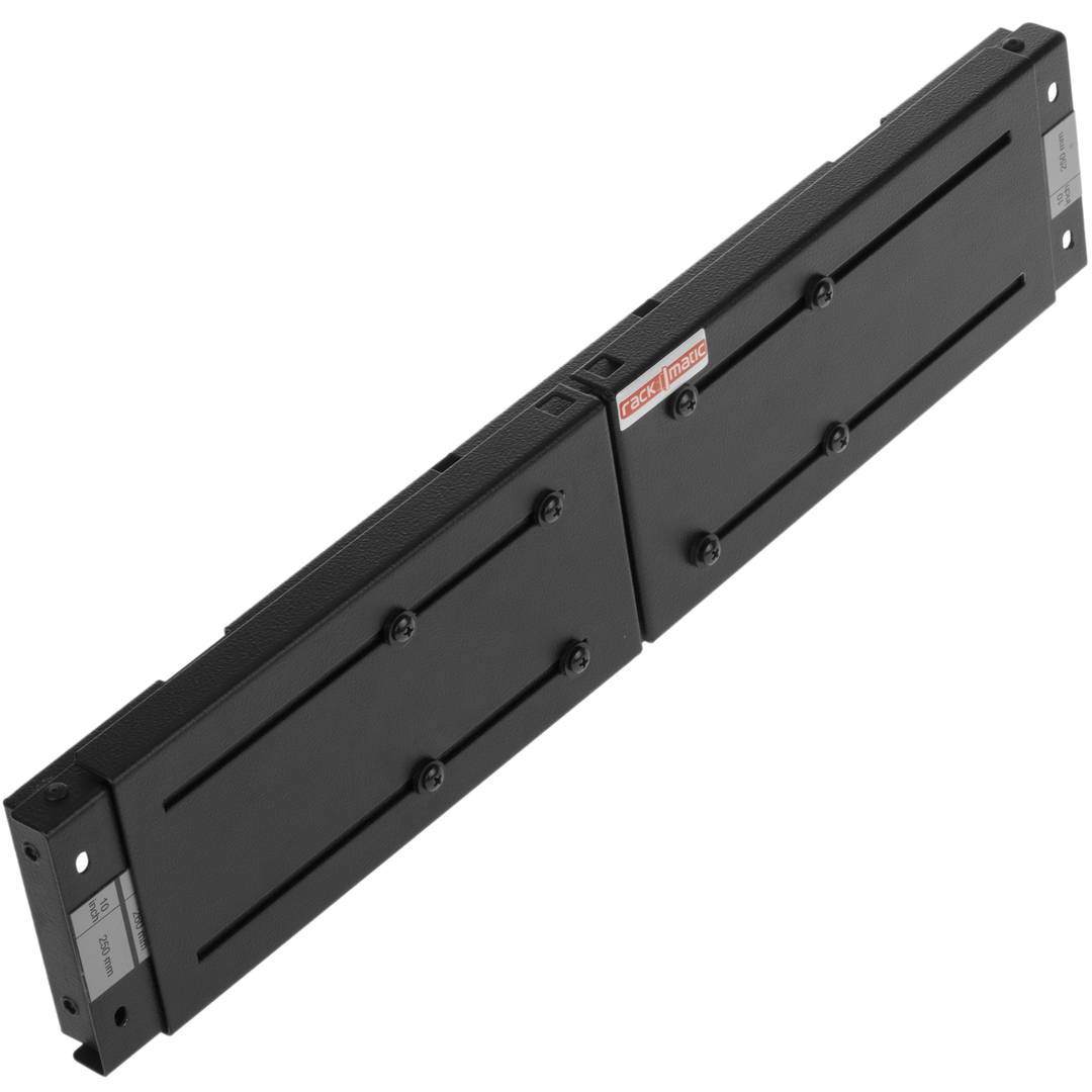 Rack structure 19” wall black 2U 500mm