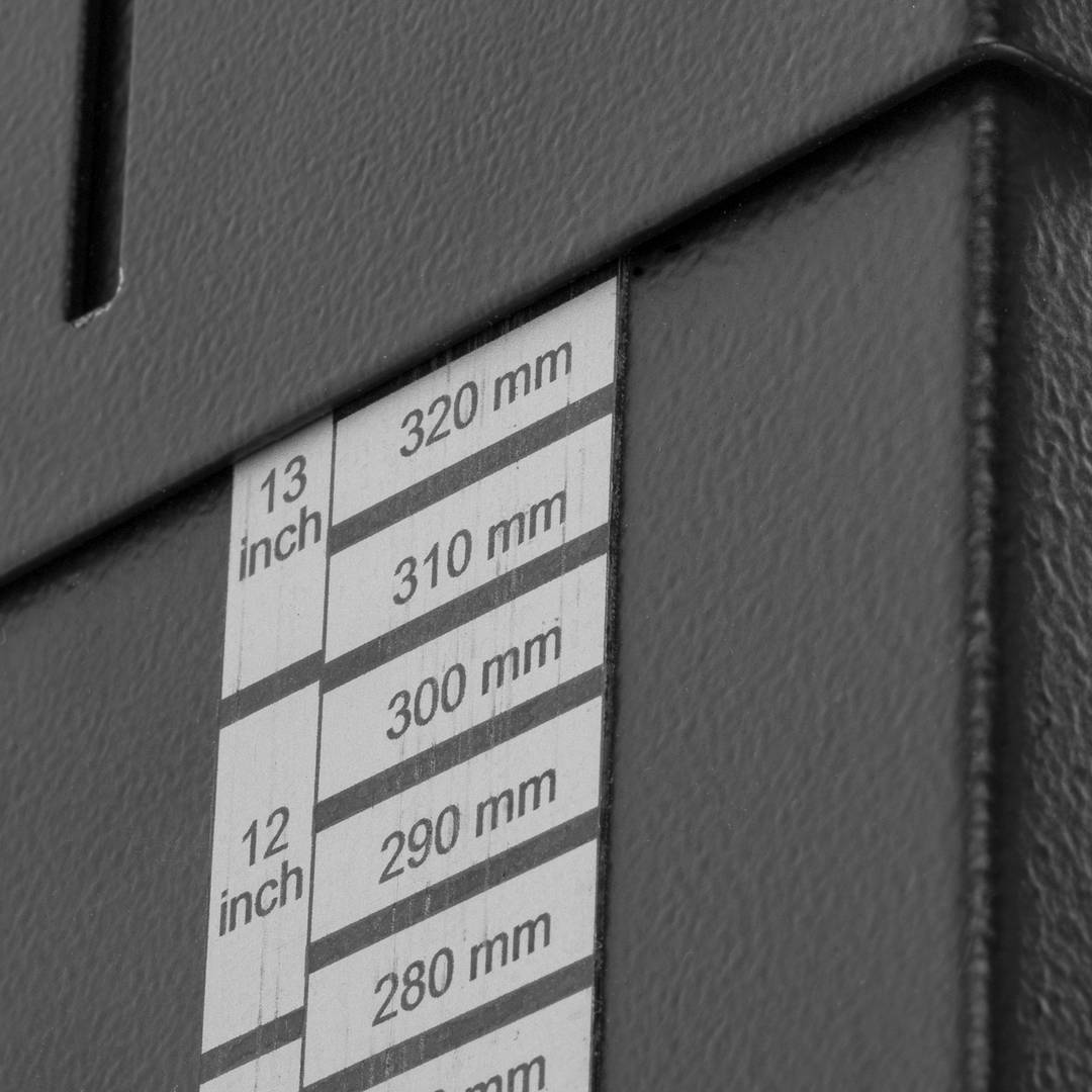 Rack structure 19” wall black 2U 500mm