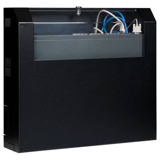 Wandrekkast 19'' 3U Verticaal + 2U horizontaal 525x475x155 SLIMbox zwart