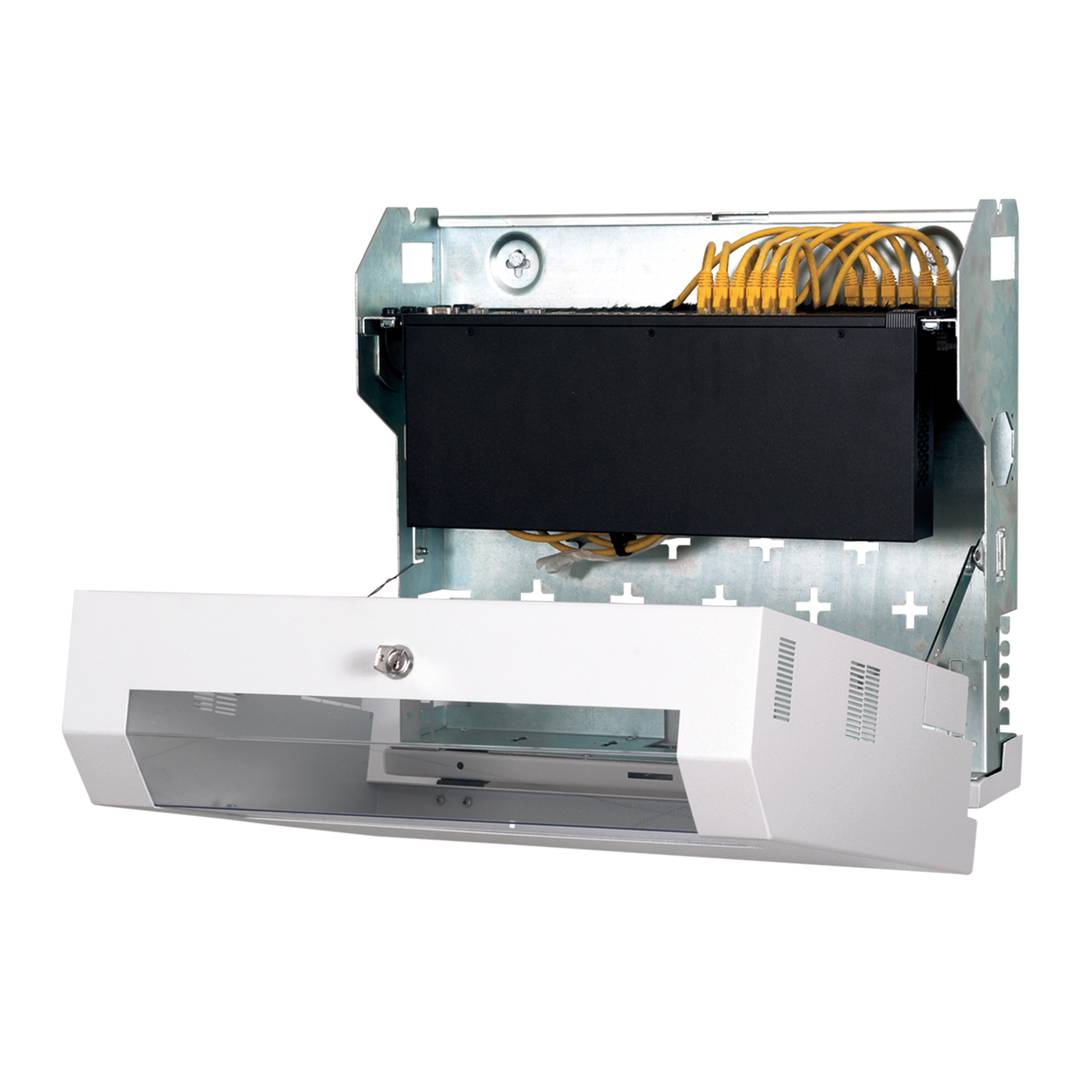 Wall rack cabinet 19'' 3U Vertical + 2U horizontal 525x475x155 SLIMbox white