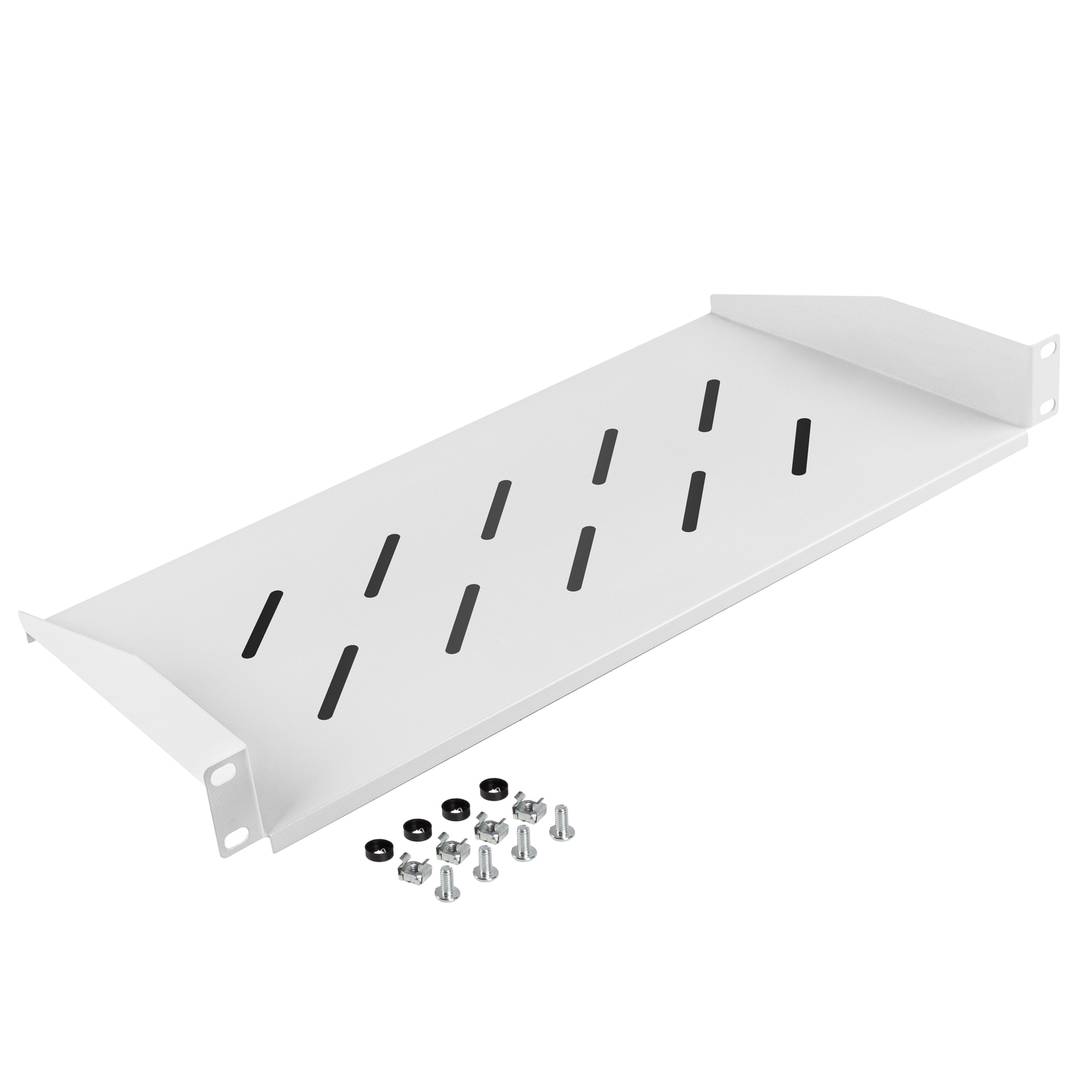 Fixed white shelf for 19