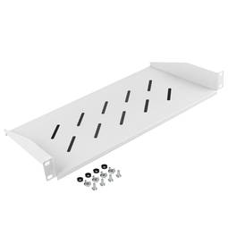 Feste weiße Ablage für 19"-Rackschrank Frontbefestigung 1U Tiefe 220 mm Lanberg