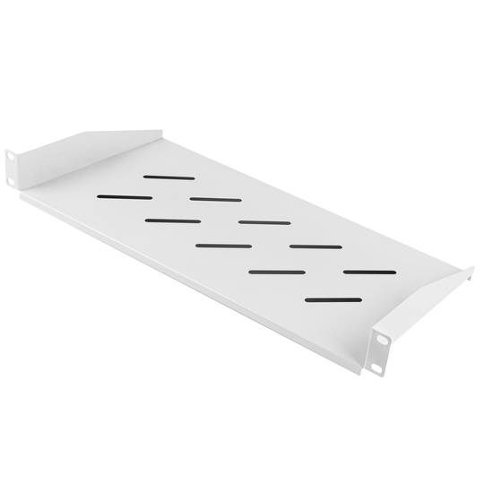 Fixed white shelf for 19