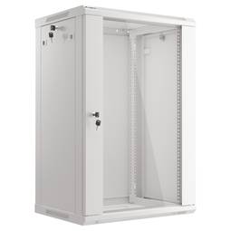 Szafa wisząca 19" 18U F450 600x450x907mm mur démonté DIY Biała Lanberg