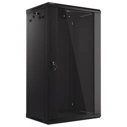 Armario Rack mural 19" 22U F450 600x450x1085mm pared desmontado DIY negro Lanberg