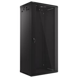 Armario Rack mural 19" 27U F450 600x450x1307mm pared desmontado DIY negro Lanberg