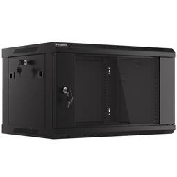 Armario Rack mural 19" 6U F450 600x450x379mm pared desmontado DIY negro Lanberg