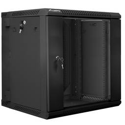 Wandregal Schrank 19" 12U F600 600x600x640mm Demontiert DIY Schwarz Lanberg