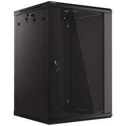 Armadio Rack a parete 19" 18U F600 600x600x907mm Parete smontata DIY nera Lanberg