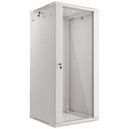 Rackschrank 19" Wandmontage 27U F600 FlatPack weiß RAL7035 Lanberg WF01-6627-10S