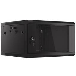 Armario Rack mural 19" 6U F600 600x600x379mm pared desmontado DIY negro Lanberg