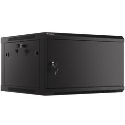 Armadio Rack a parete 19" 6U F600 600x600x379mm Parete smontata DIY nera Lanberg