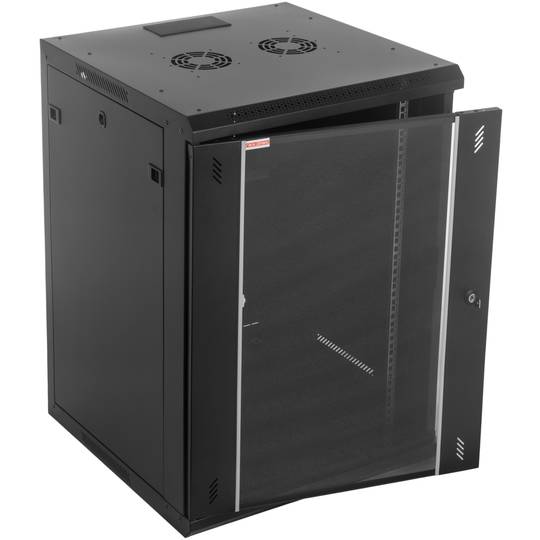 Armadio rack 19'' 15U 600x600x772 mm a parete SOHORack di RackMatic in nero RAL 9005