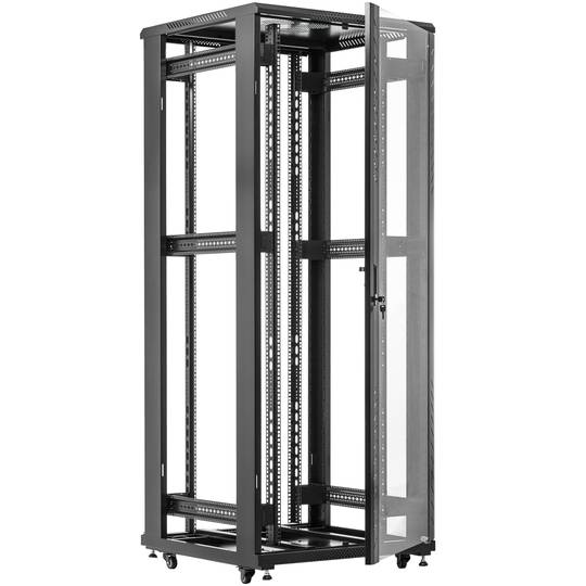 Rackkast 19 '' standaard 32U 800x800x1610mm MobiRack DIY gedemonteerd zwart