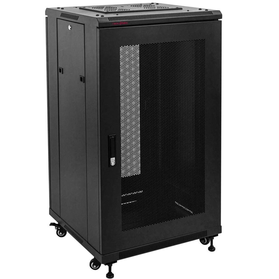 Server rack cabinet 19 22U 600x600x1090 mm floor standing black