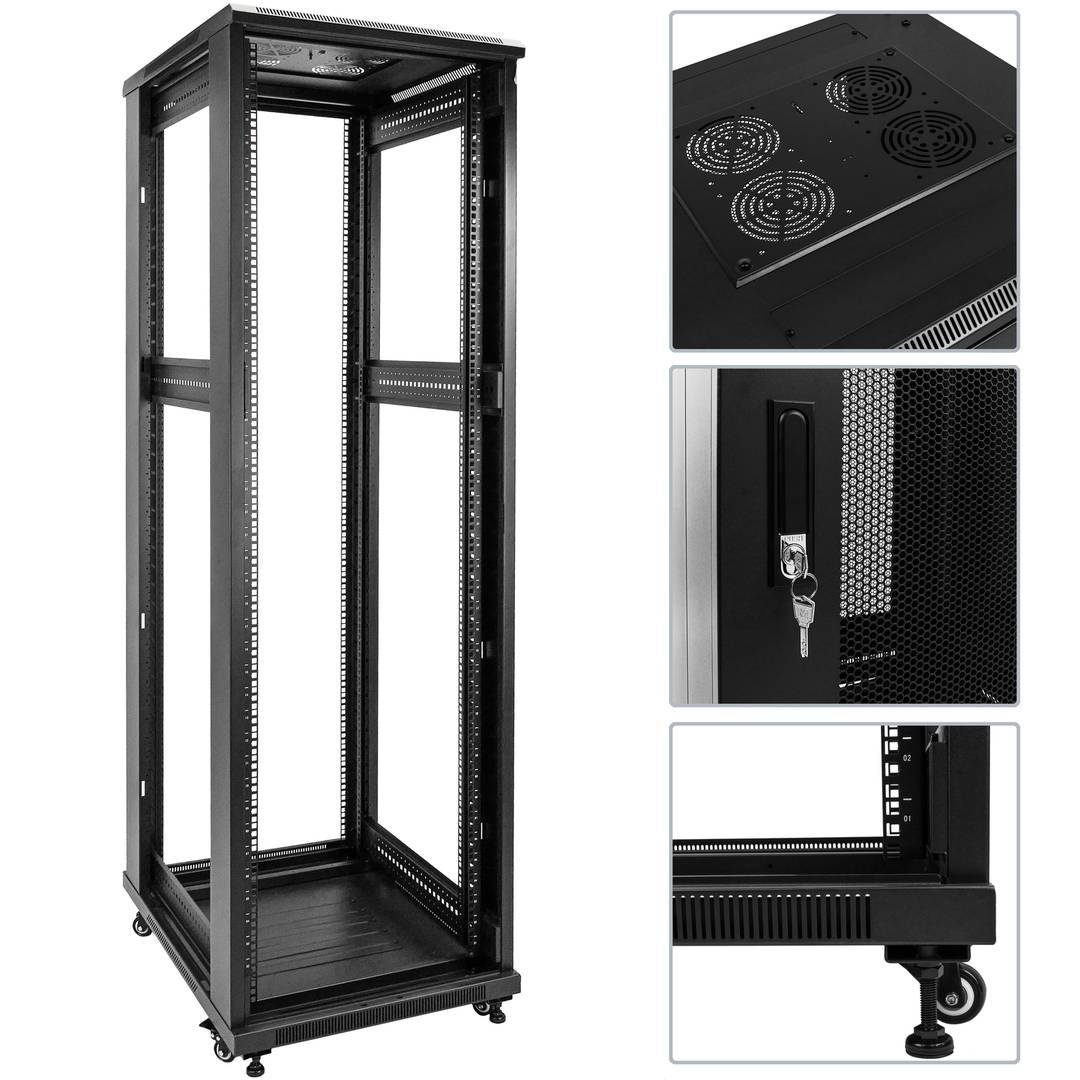 Server rack cabinet 19 inch 29U 600x1000x1400mm floor standing MobiRack by  RackMatic - Cablematic