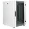 Armoire rack 19'' debout 16U 600x600x825mm MobiRack par RackMatic Blanc et porte verre trempé