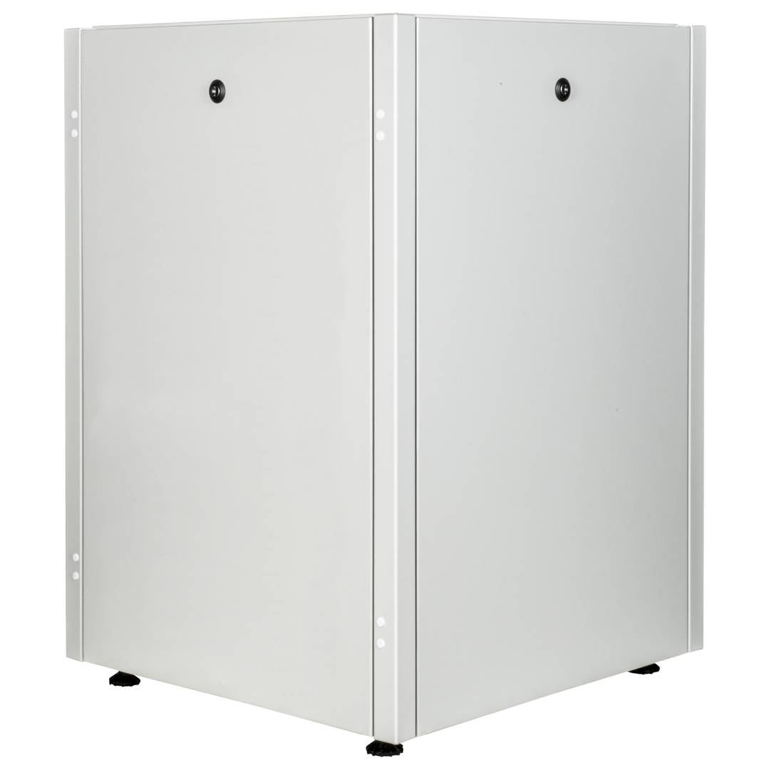 Armoire rack 19'' debout 16U 600x600x825mm MobiRack par RackMatic Blanc et porte verre trempé