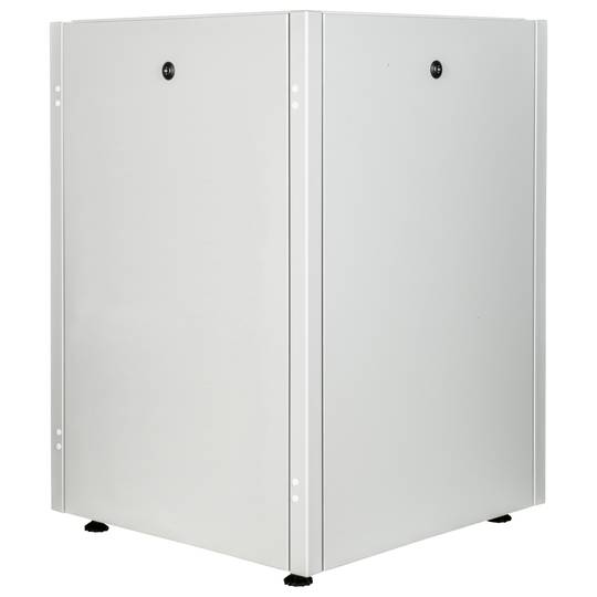 Armoire rack 19'' debout 16U 600x600x825mm MobiRack par RackMatic Blanc et porte verre trempé