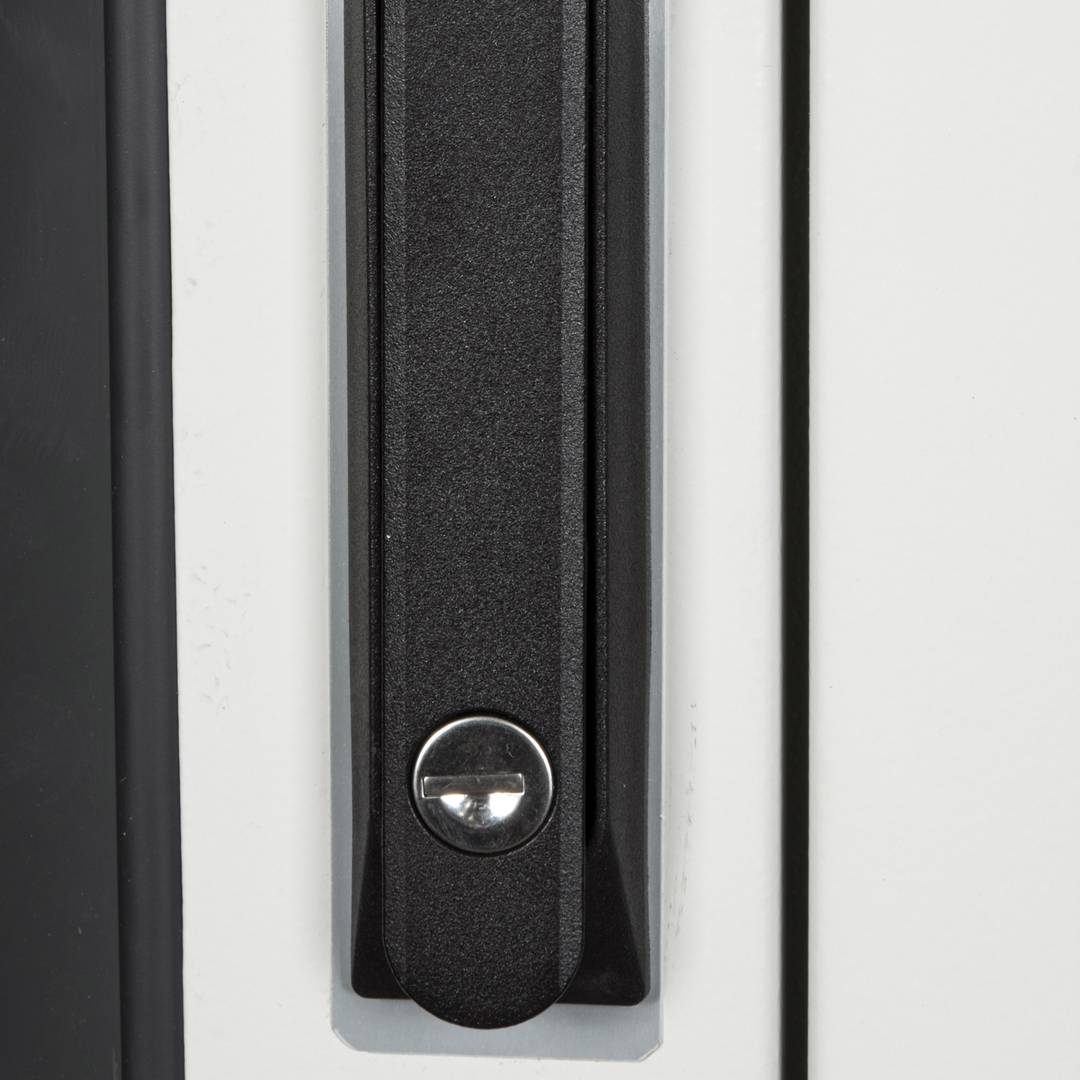 Armoire rack 19'' debout 16U 600x600x825mm MobiRack par RackMatic Blanc et porte verre trempé