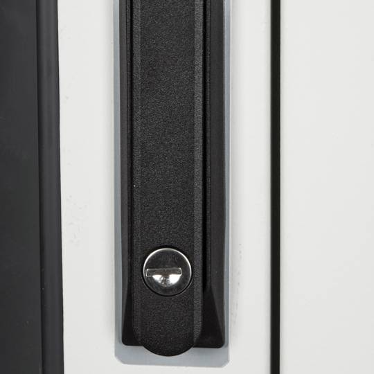 Armoire rack 19'' debout 16U 600x600x825mm MobiRack par RackMatic Blanc et porte verre trempé