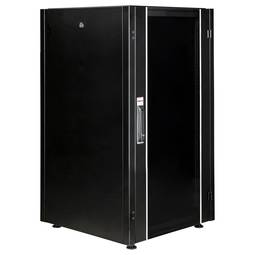 Armadio rack 19'' in piedi 22U 600x600x1081mm MobiRack di RackMatic Anta nera e vetro temperato