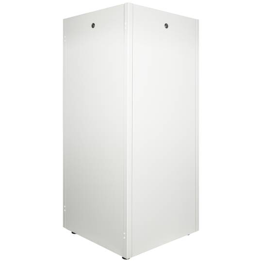 Armario rack 19'' de pie 32U 600x600x1536mm MobiRack de RackMatic Blanco y puerta de cristal templado