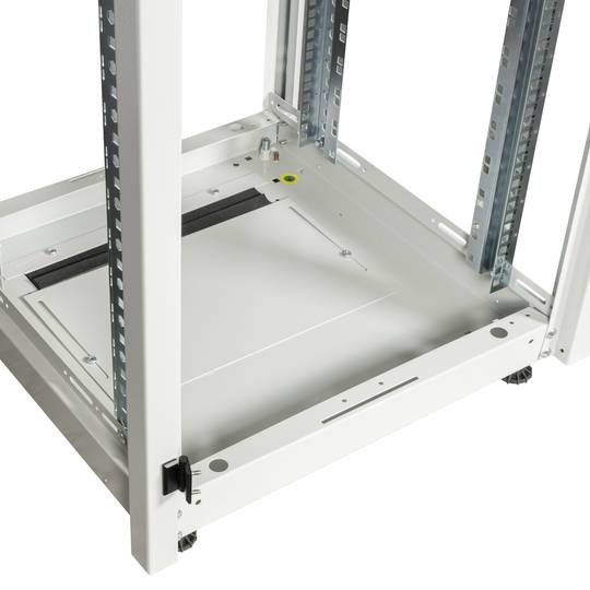 Armario rack 19'' de pie 32U 600x600x1536mm MobiRack de RackMatic Blanco y puerta de cristal templado