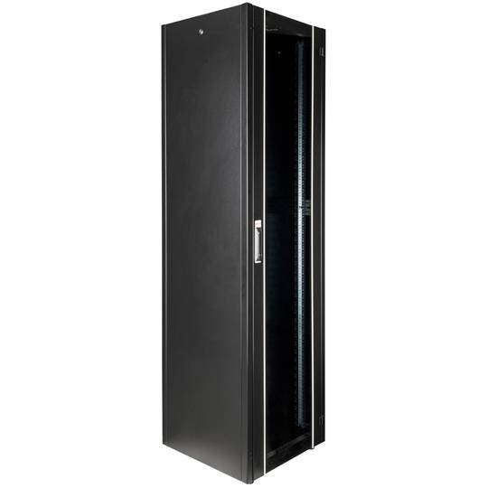 Armari rack 19'' de peu 47U 600x600x2202mm MobiRack de RackMatic Negre i porta de vidre temperat
