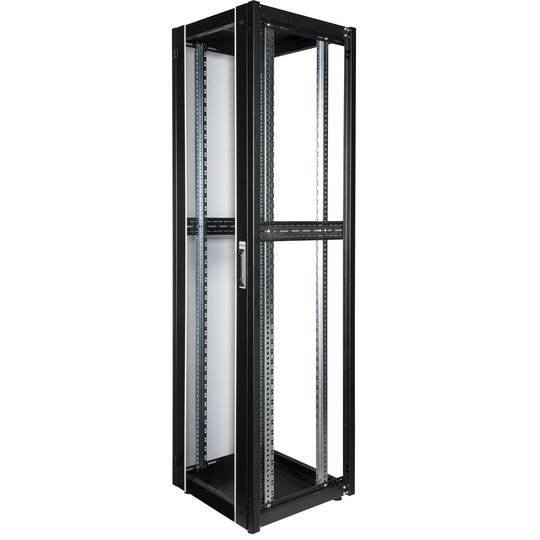 Armari rack 19'' de peu 47U 600x600x2202mm MobiRack de RackMatic Negre i porta de vidre temperat