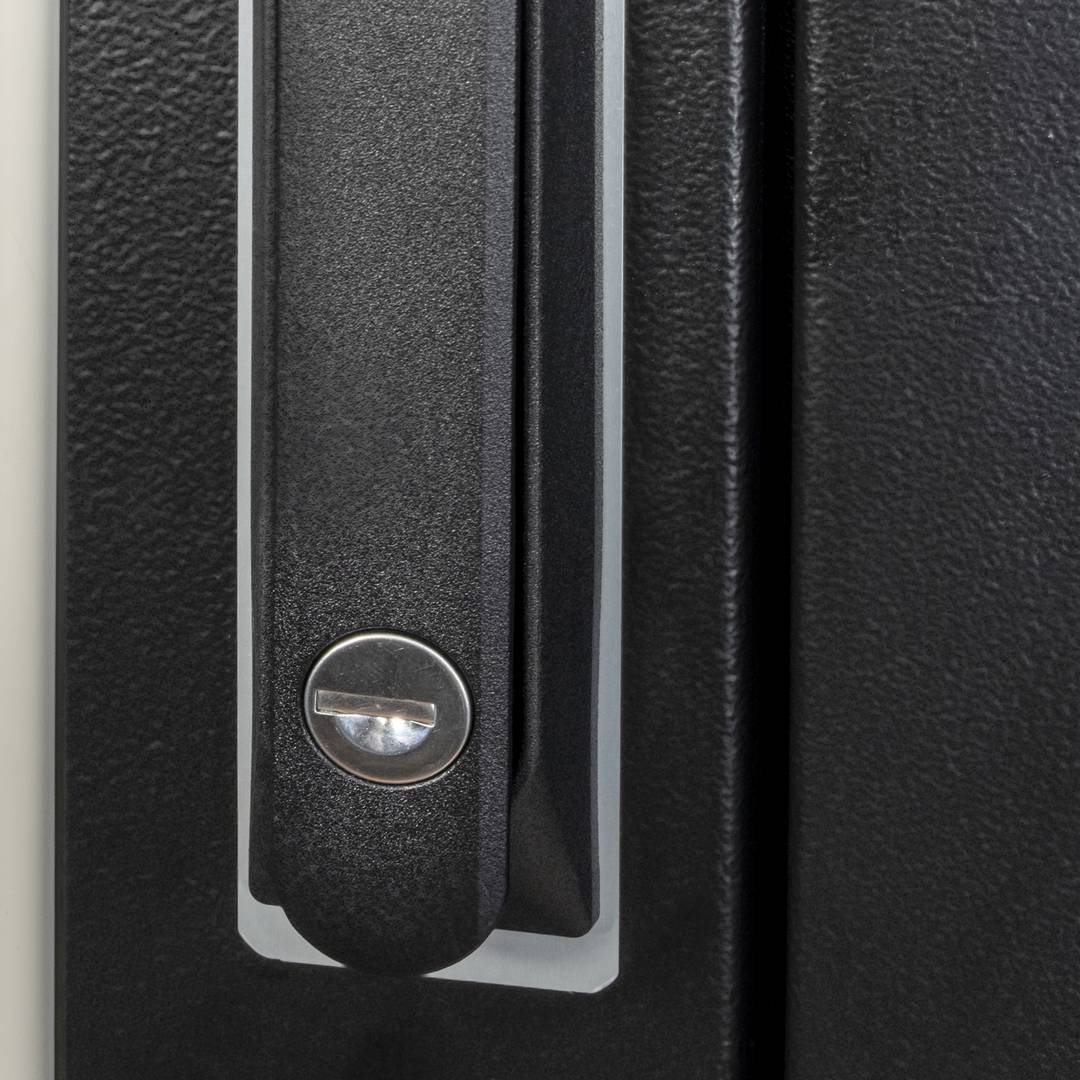 Armari rack 19'' de peu 47U 600x600x2202mm MobiRack de RackMatic Negre i porta de vidre temperat
