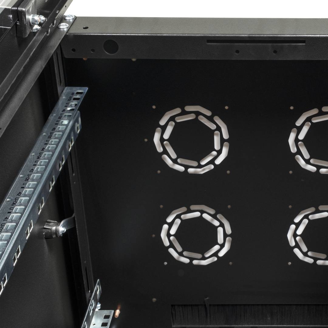Armari rack 19'' de peu 47U 600x600x2202mm MobiRack de RackMatic Negre i porta de vidre temperat