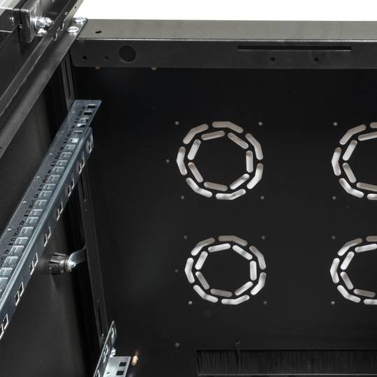 Armari rack 19'' de peu 47U 600x600x2202mm MobiRack de RackMatic Negre i porta de vidre temperat