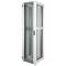 Rack cabinet 19'' standing 47U 600x600x2202mm MobiRack by RackMatic White and tempered glass door
