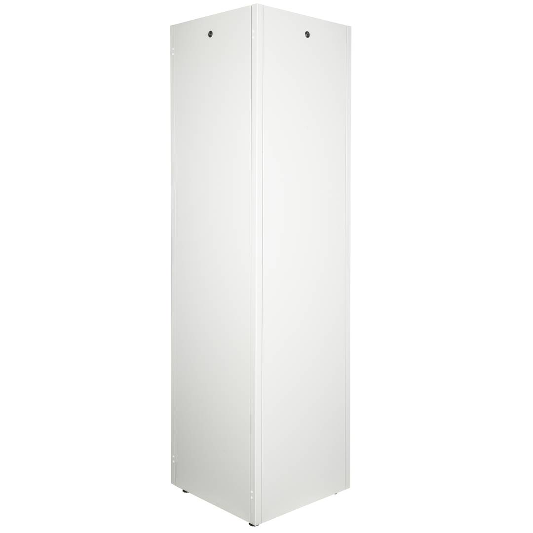 Rack cabinet 19'' standing 47U 600x600x2202mm MobiRack by RackMatic White and tempered glass door