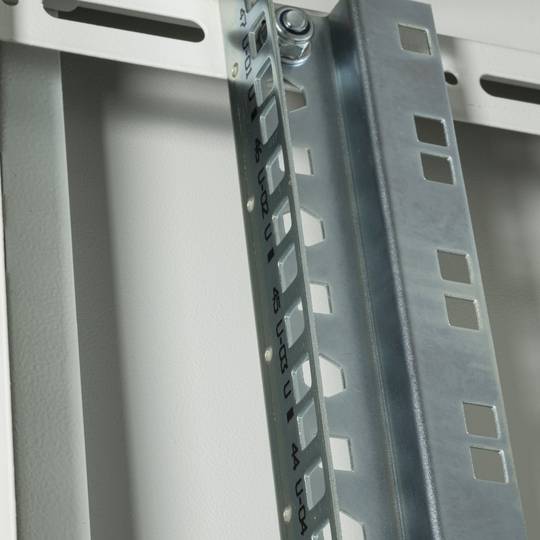 Rack cabinet 19'' standing 47U 600x600x2202mm MobiRack by RackMatic White and tempered glass door