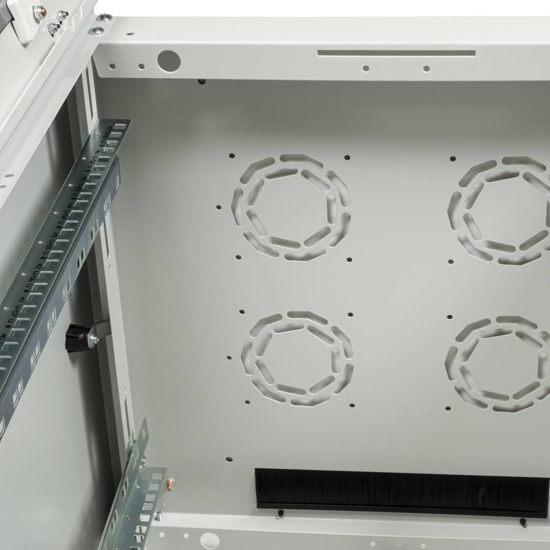 Rack cabinet 19'' standing 47U 600x600x2202mm MobiRack by RackMatic White and tempered glass door