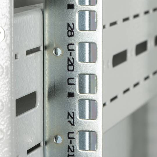 Rack cabinet 19'' standing 47U 600x600x2202mm MobiRack by RackMatic White and tempered glass door