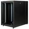 Armoire rack 19'' debout 16U 600x800x825mm MobiRack par RackMatic Porte noire et verre trempé