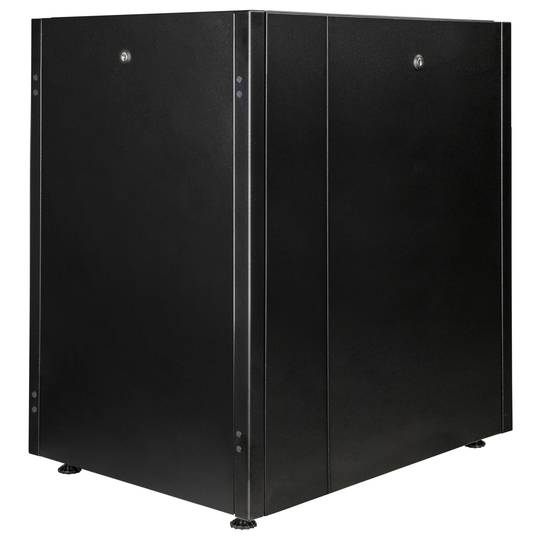 Armoire rack 19'' debout 16U 600x800x825mm MobiRack par RackMatic Porte noire et verre trempé
