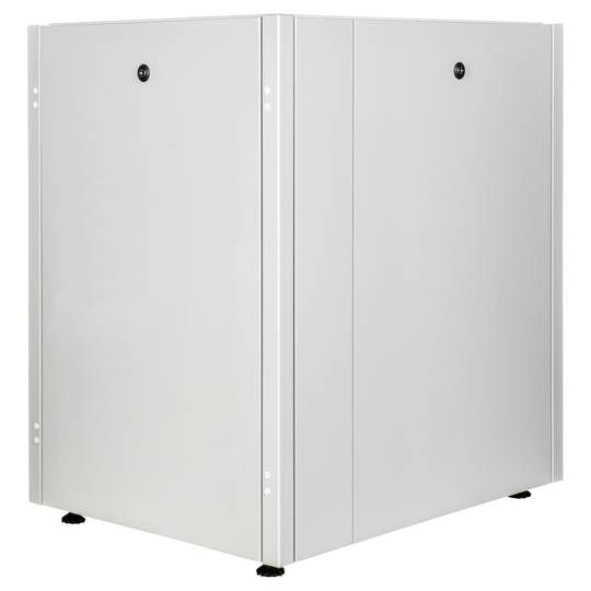 Rack cabinet 19'' standing 16U 600x800x825mm MobiRack by RackMatic White and tempered glass door