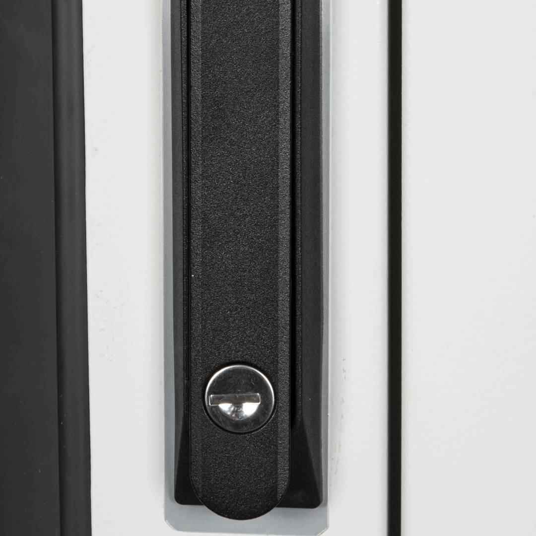 Rack cabinet 19'' standing 16U 600x800x825mm MobiRack by RackMatic White and tempered glass door