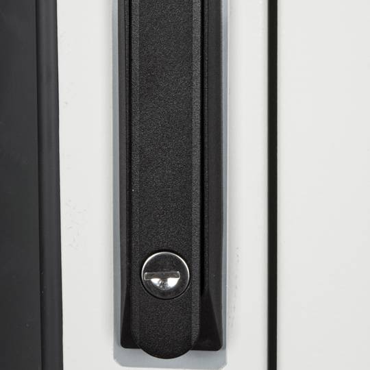 Rack cabinet 19'' standing 16U 600x800x825mm MobiRack by RackMatic White and tempered glass door