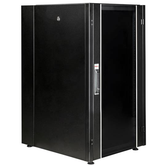 Armadio rack 19'' in piedi 22U 600x800x1081mm MobiRack di RackMatic Anta nera e vetro temperato