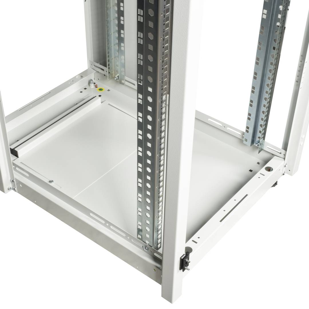 Rackkast 19'' staand 42U 600x800x1980mm MobiRack van RackMatic Witte en gehard glazen deur