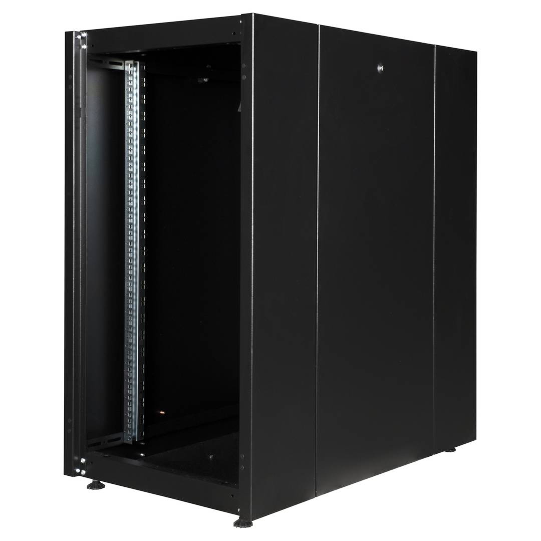 Rack cabinet 19'' standing 22U 600x1000x1081mm MobiRack by RackMatic Black and tempered glass door