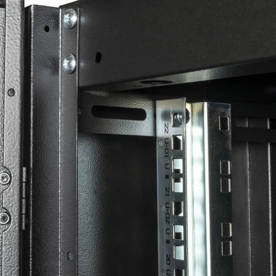 Rack cabinet 19'' standing 22U 600x1000x1081mm MobiRack by RackMatic Black and tempered glass door
