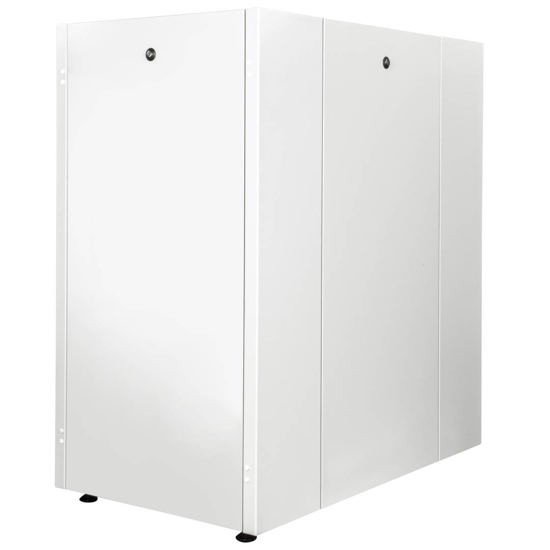 Rack cabinet 19'' standing 22U 600x1000x1081mm MobiRack by RackMatic White and tempered glass door