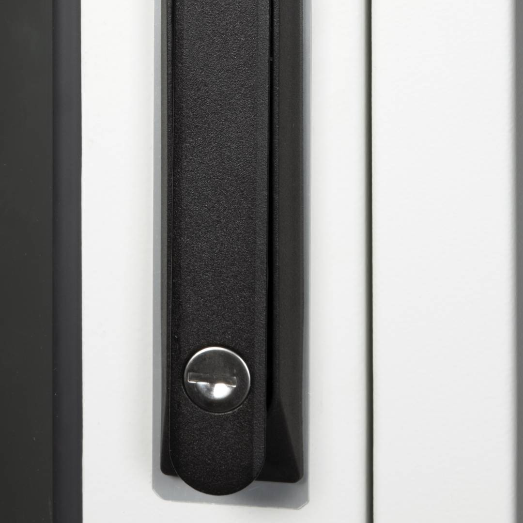 Rack cabinet 19'' standing 32U 600x1000x1536mm MobiRack by RackMatic White and tempered glass door