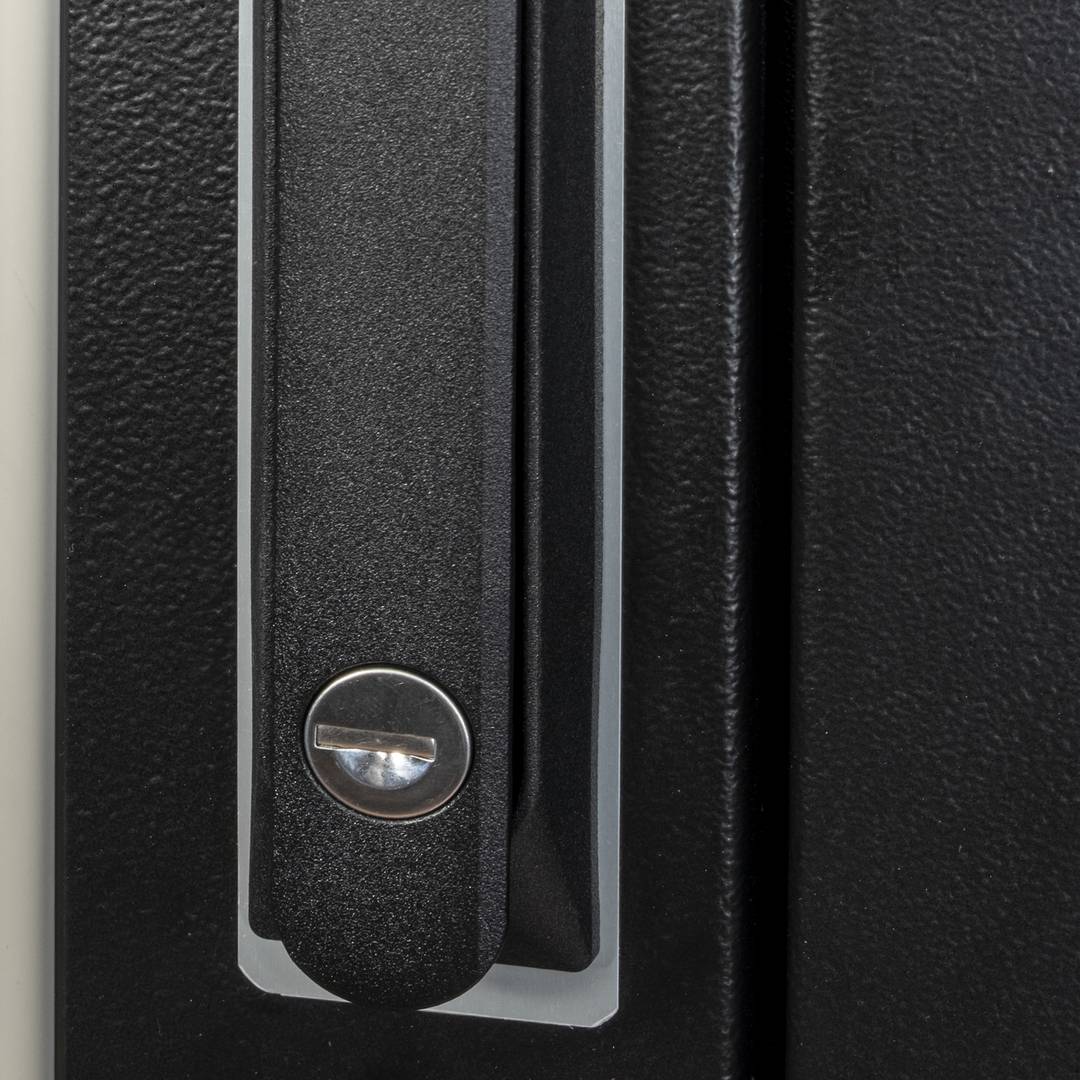 19'' staande rackkast 42U 600x1000x1980mm MobiRack van RackMatic Deur in zwart en gehard glas